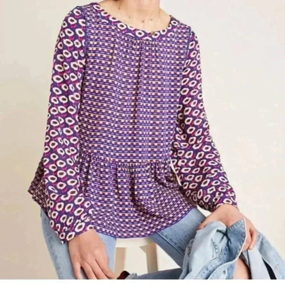 Maeve x Anthropologie Cheyenne peplum top - Picture 7 of 8